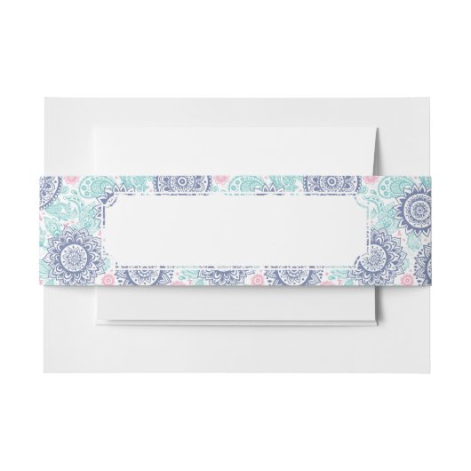 Bandeau De Faire-part Motif ethnique de Paisley (Devant Example)