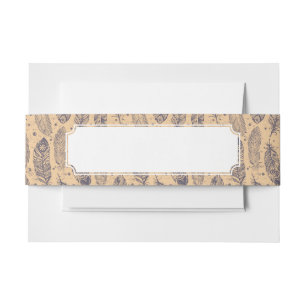 Bandeau De Faire-part Motif ethnique d'ensemble de plume