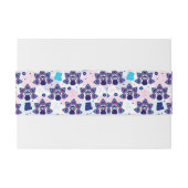 Bandeau De Faire-part motif exotique de paon de l'Inde (Dos exemple)