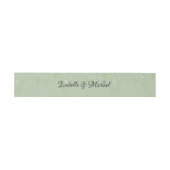 Bandeau De Faire-part Motif feuille verte Sage avec noms (Plat)