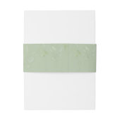 Bandeau De Faire-part Motif feuille verte Sage avec noms (Dos Example)