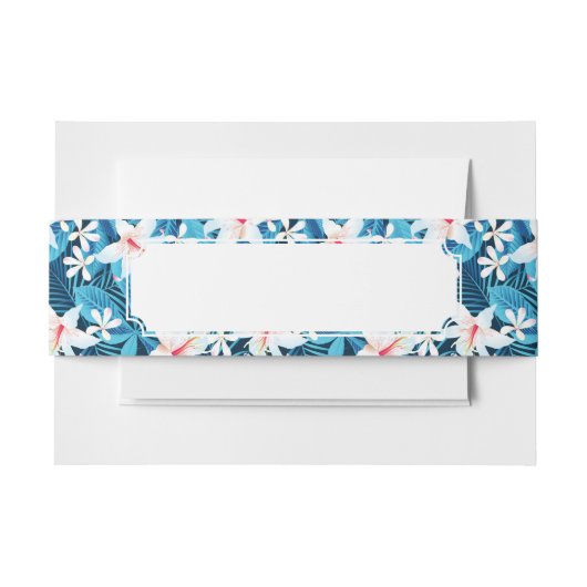 Bandeau De Faire-part Motif floral 2 de ketmie tropicale (Devant Example)