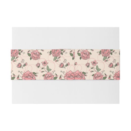 Bandeau De Faire-part Motif floral 5 (Dos exemple)