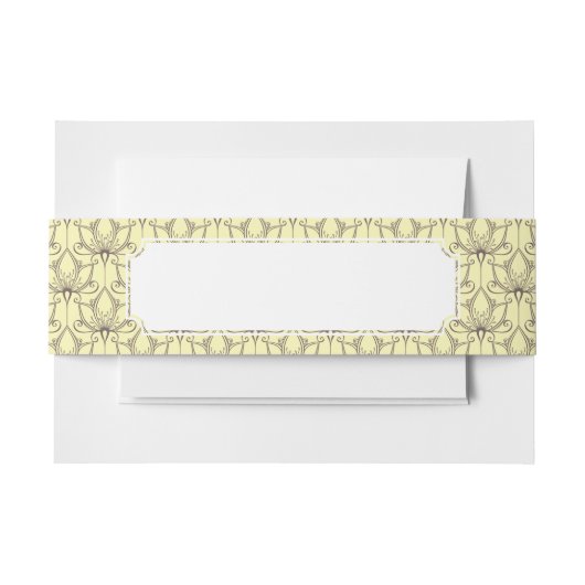 Bandeau De Faire-part Motif floral crème (Devant Example)