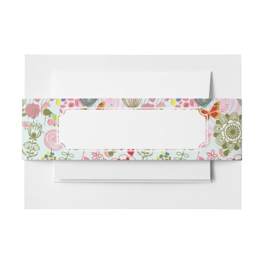 Bandeau De Faire-part Motif floral dans le rétro style 2 (Devant Example)