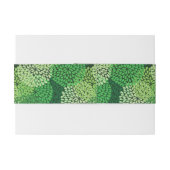 Bandeau De Faire-part Motif floral vert (Dos exemple)