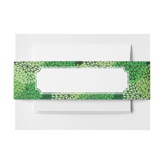 Bandeau De Faire-part Motif floral vert (Devant Example)