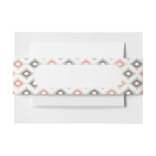 Bandeau De Faire-part Motif géométrique dans le style aztèque