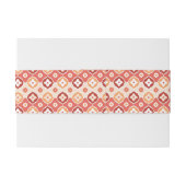 Bandeau De Faire-part Motif géométrique d'ikat d'or (Dos exemple)