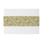 Bandeau De Faire-part Motif géométrique d'or, fête d'anniversaire modern (Dos exemple)