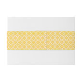 Bandeau De Faire-part Motif jaune de Quatrefoil (Dos exemple)