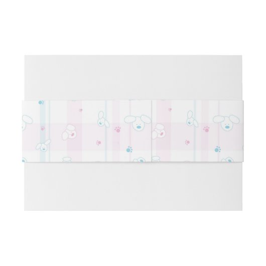 Bandeau De Faire-part Motif mignon avec des chiens (Dos exemple)