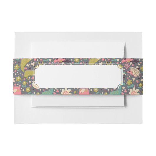 Bandeau De Faire-part Motif mignon d'animaux de forêt (Devant Example)