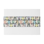 Bandeau De Faire-part Motif mignon de chats de hippie (Dos exemple)