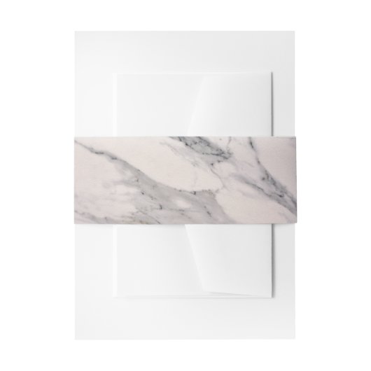 Bandeau De Faire-part Motif moderne en marbre noir gris rose (Devant example)