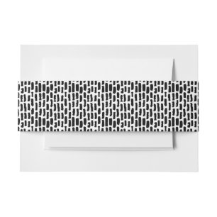 Bandeau De Faire-part Motif noir de courses de brosse