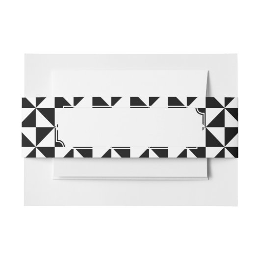 Bandeau De Faire-part Motif noir et blanc de triangle (Devant Example)