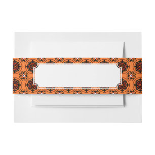 Bandeau De Faire-part Motif orange de Suzani