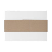 Bandeau De Faire-part Motif papier Brown rustique Kraft (Dos exemple)