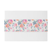 Bandeau De Faire-part Motif peint de roses (Dos exemple)