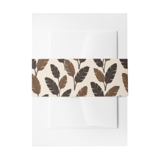 Bandeau De Faire-part Motif réaliste de feuilles de bananier tropical  
