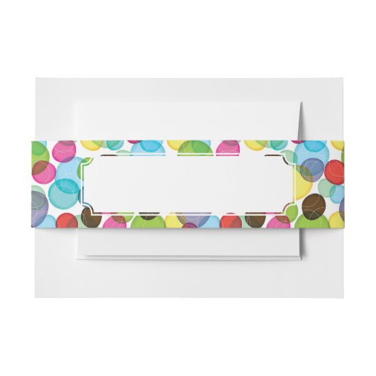 Bandeau De Faire-part Motif rond 2 d'enfants de bulles (Devant Example)