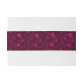 Bandeau De Faire-part Motif rose d'Emo avec des cercles (Dos exemple)