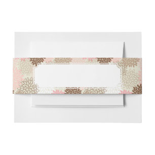 Bandeau De Faire-part Motif rose et Brown de maman