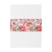 Bandeau De Faire-part Motif rose rose rose rose romantique (Dos Example)