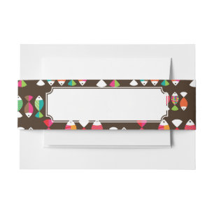 Bandeau De Faire-part Motif sous-marin 2 de rétros poissons abstraits