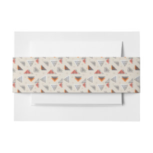 Bandeau De Faire-part Motif tiré par la main de triangle géométrique