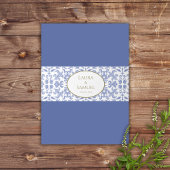 Bandeau De Faire-part Motif Vintage bleu Dusty