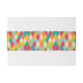 Bandeau De Faire-part Motif vintage de harlequin (Dos exemple)