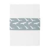 Bandeau De Faire-part mouettes dusky bleu plage invitation (Dos Example)