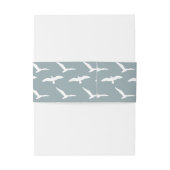 Bandeau De Faire-part mouettes dusky bleu plage invitation (Dos Example)