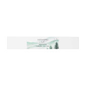 Bandeau De Faire-part Mountain Rustic Watercolor Mariage (Plat)
