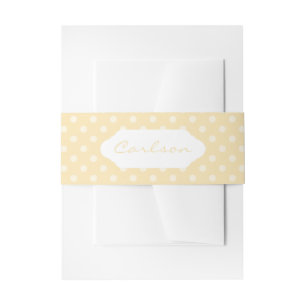 Bandeau De Faire-part Mousseline pois jaune