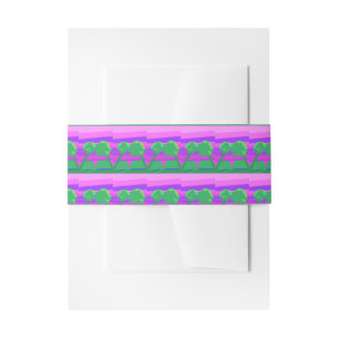 Bandeau De Faire-part Mt. Coucher de soleil rose vert pourpre