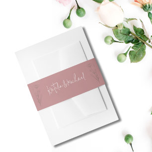 Bandeau De Faire-part Musique florale moderne Mariage Belly Band