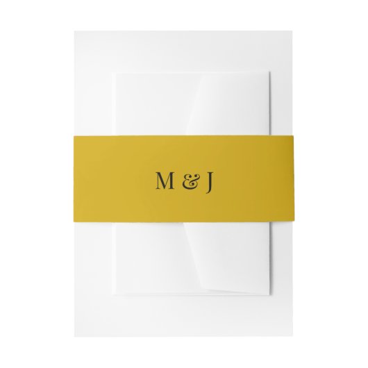 Bandeau De Faire-part Mustard Yellow Minimalist Wedding (Devant example)