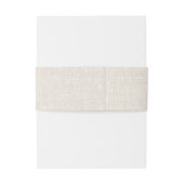 Bandeau De Faire-part Nature | Mariage de texture Burlap vert (Dos Example)