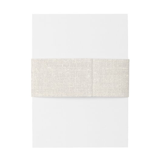 Bandeau De Faire-part Nature | Mariage de texture Burlap vert (Dos Example)