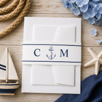 Nautical Monogramme Marine Ancre Mariage