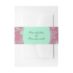 Bandeau De Faire-part NEO MINT DUSKY PINK Floral moderne