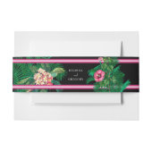 Bandeau De Faire-part Neon rose Tropical Retro Botaniques Mariage Faveur (Devant Example)