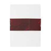 Bandeau De Faire-part Noble coeur gothique avec fleurs (Dos Example)