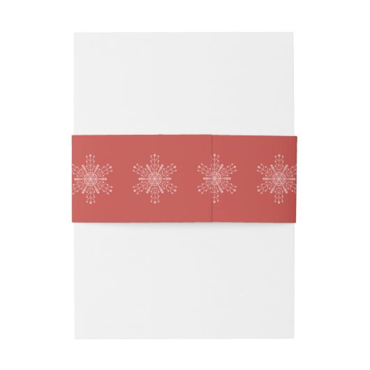 Bandeau De Faire-part Noël des flocs de neige géométriques (Dos Example)