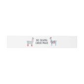 Bandeau De Faire-part Noël sur le thème des Llamas (Plat)