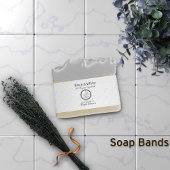 Bandeau De Faire-part Noir & Blanc #Artisan #Soap Band Emballage