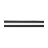 Bandeau De Faire-part Noir & Blanc | Mangez Buvez et soyez mariés (Plat)